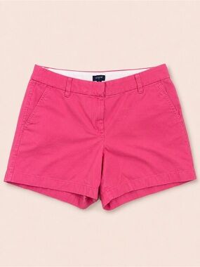 J.Crew Bright Pink Cotton Chino Shorts Women’s Size 8